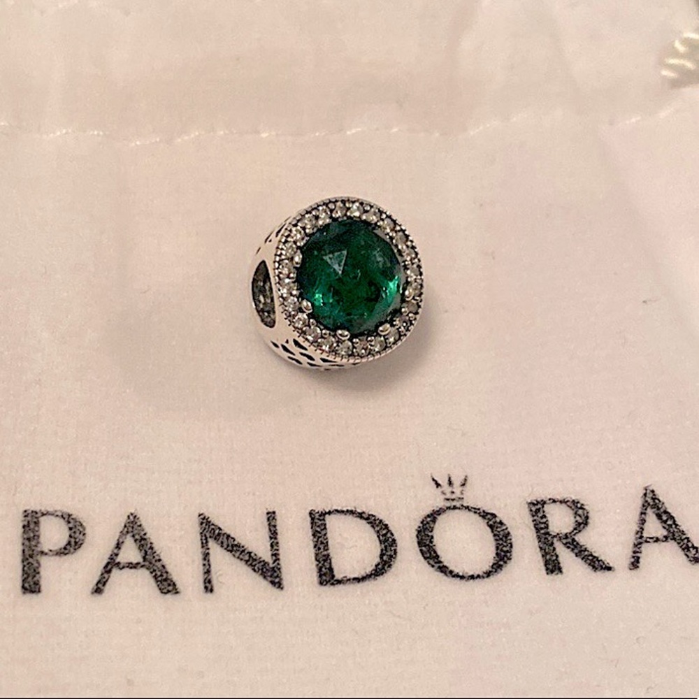 Pandora Sparkling Sea Green Charm SALE